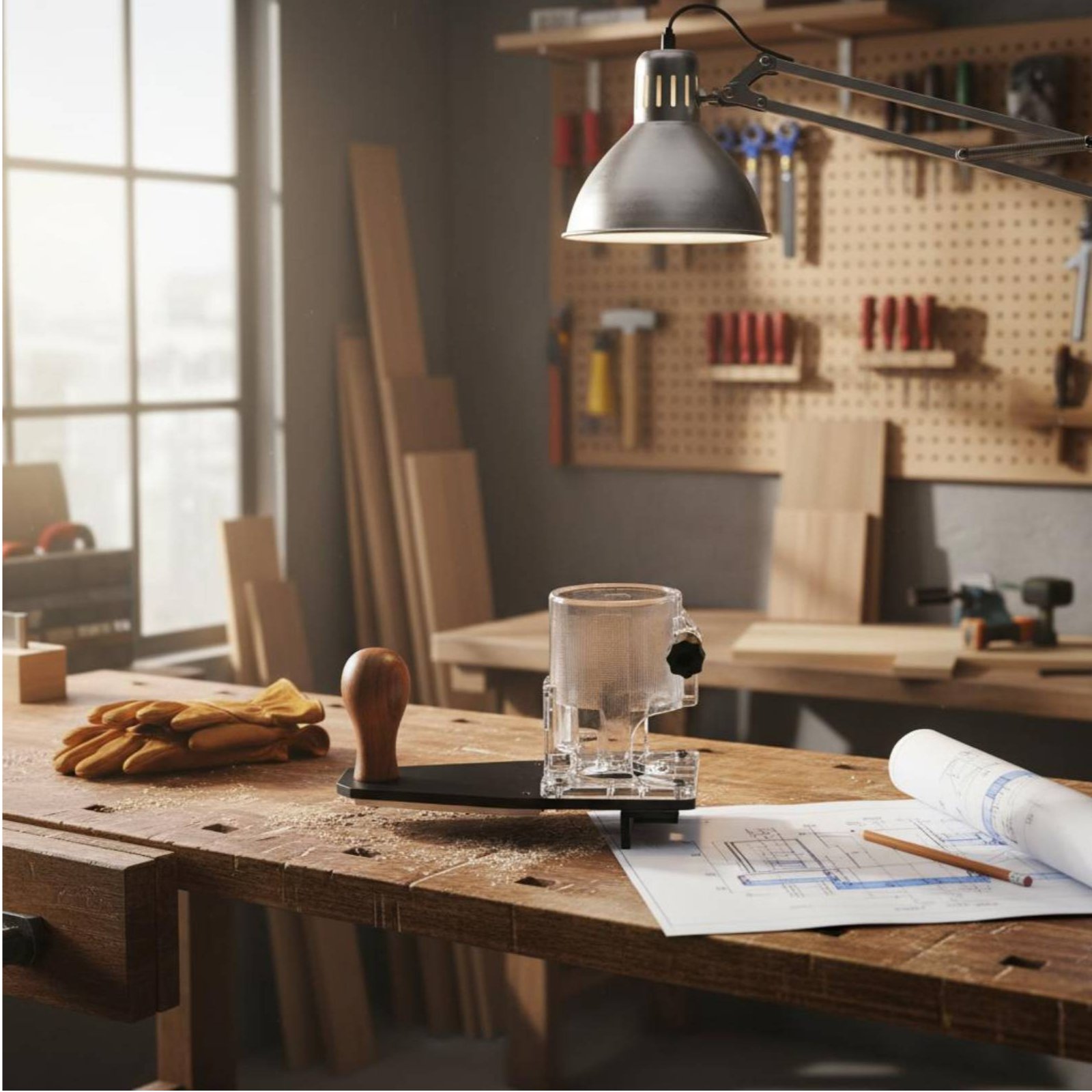 Power Tools Woodworking - Base de défonceuse pour bordures, accessoire